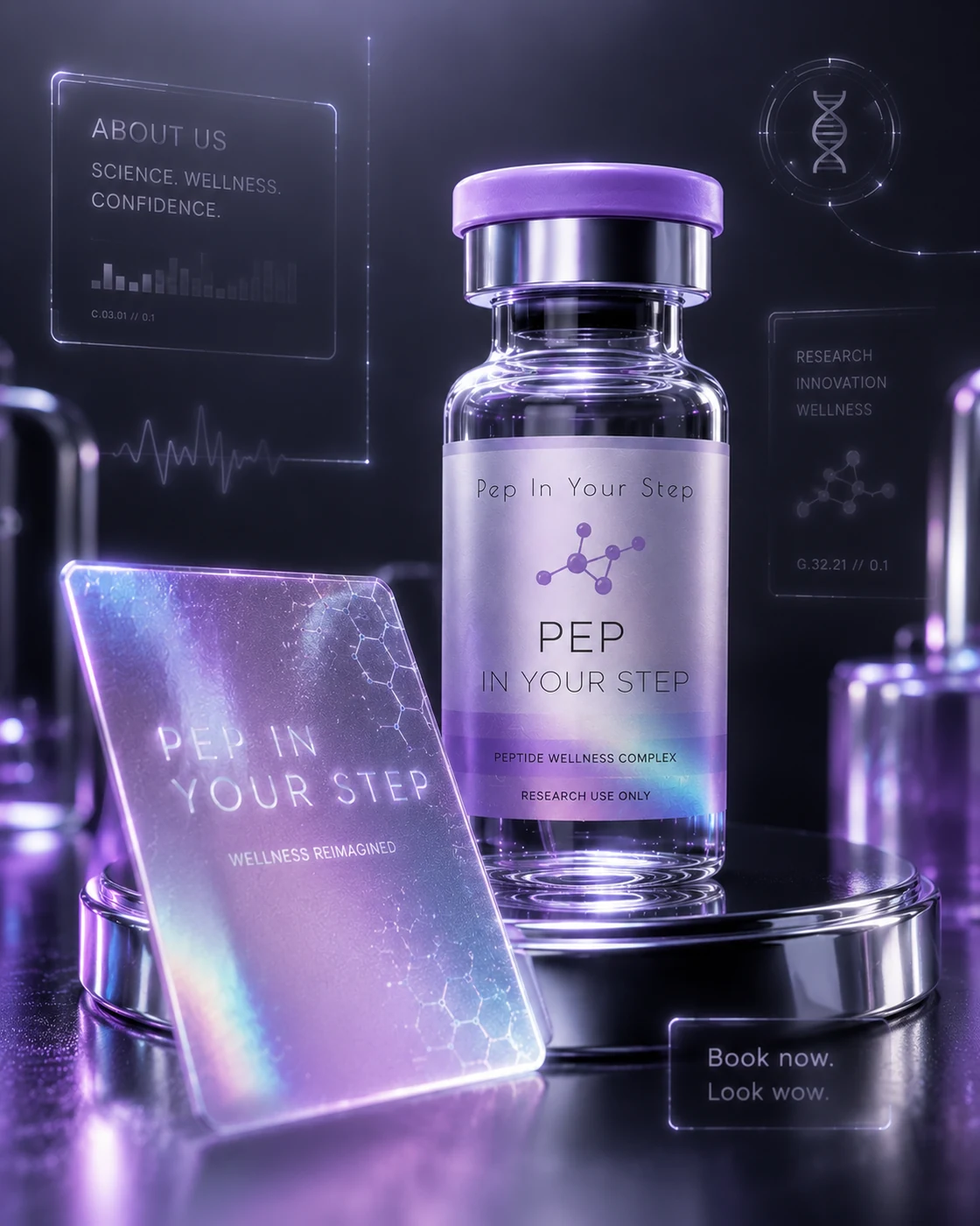 Pep In Your Step futuristic brand presentation